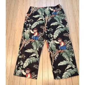 Vintage Pine Cove Women’s Size 10 Monkey Floral Pants Linen Trousers